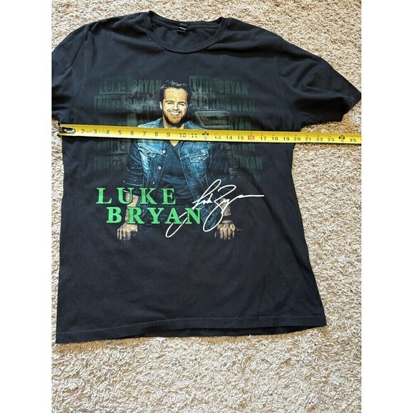 Luke Bryan Kick Up The Dust Band Tour Tee 2015 Black Double Sided EUC Large - Picture 6 of 6